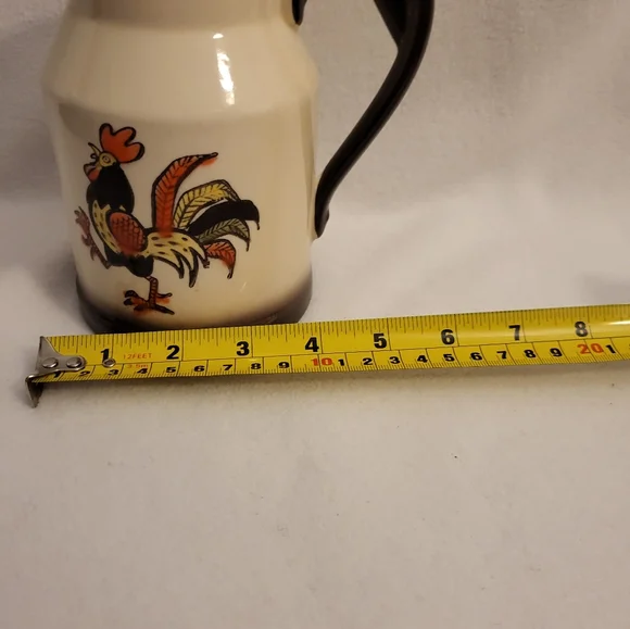 Vintage Metlox Poppytrail red rooster pitcher. - Picture 10 of 11